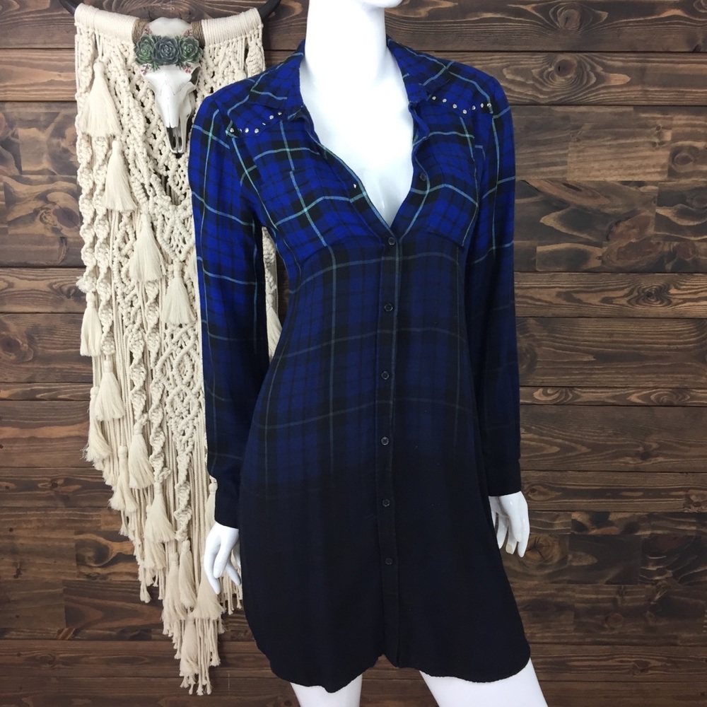 Rock & Republic‎ | Button Down Ombré Plaid Dress